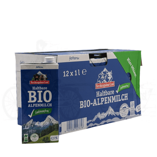 Berchtesgadener Bio H-Milch laktosefrei 1,5 % Tetra 12 x 1,0l